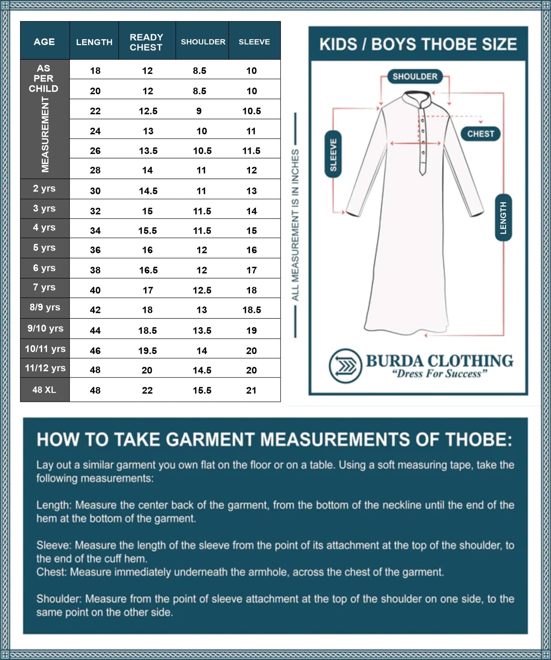 burdaclothing Kids Thobe 110 White (Father & Son)