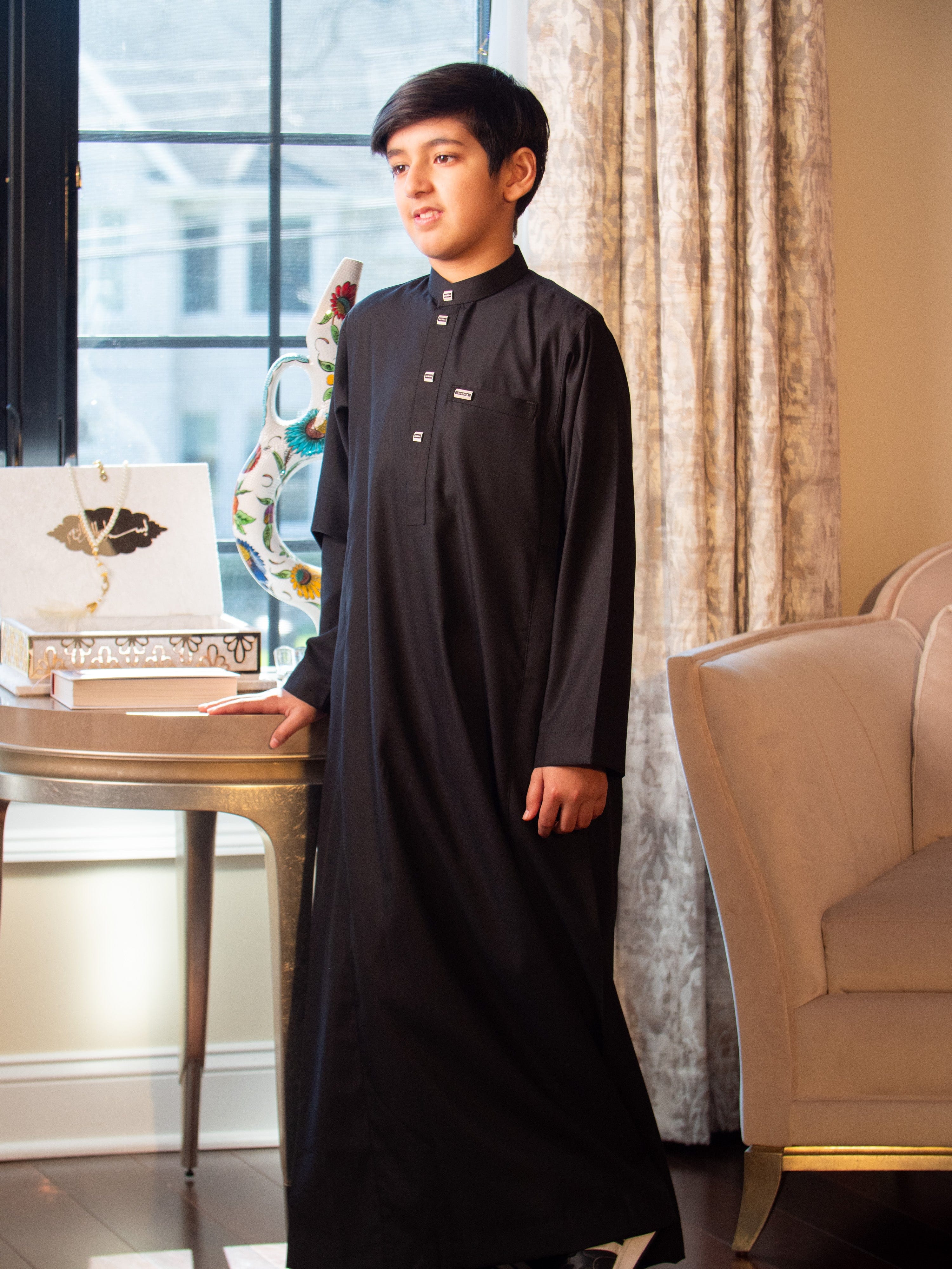 burdaclothing Kids Thobe 110A Black (Father & Son)