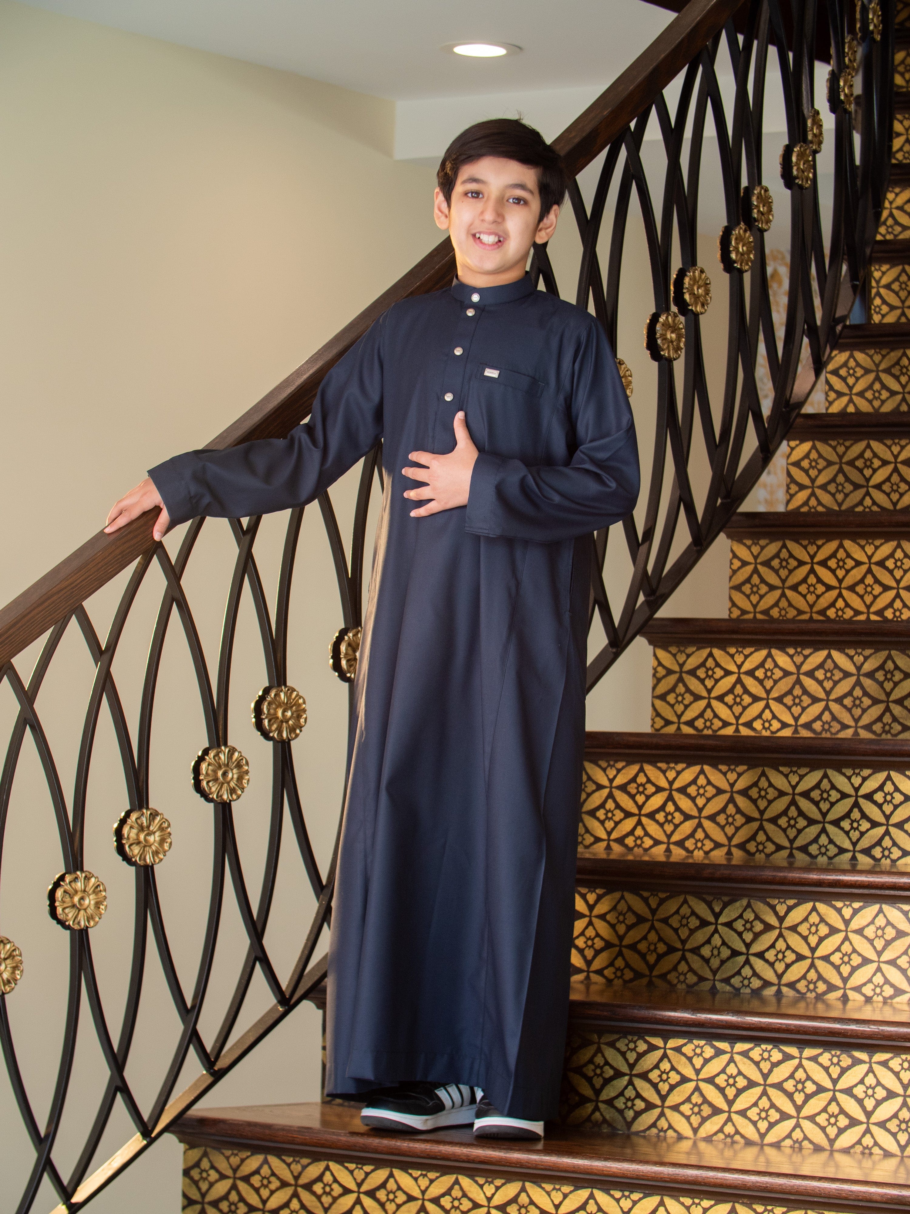 burdaclothing Kids Thobe 110B Navy Blue (Father & Son)