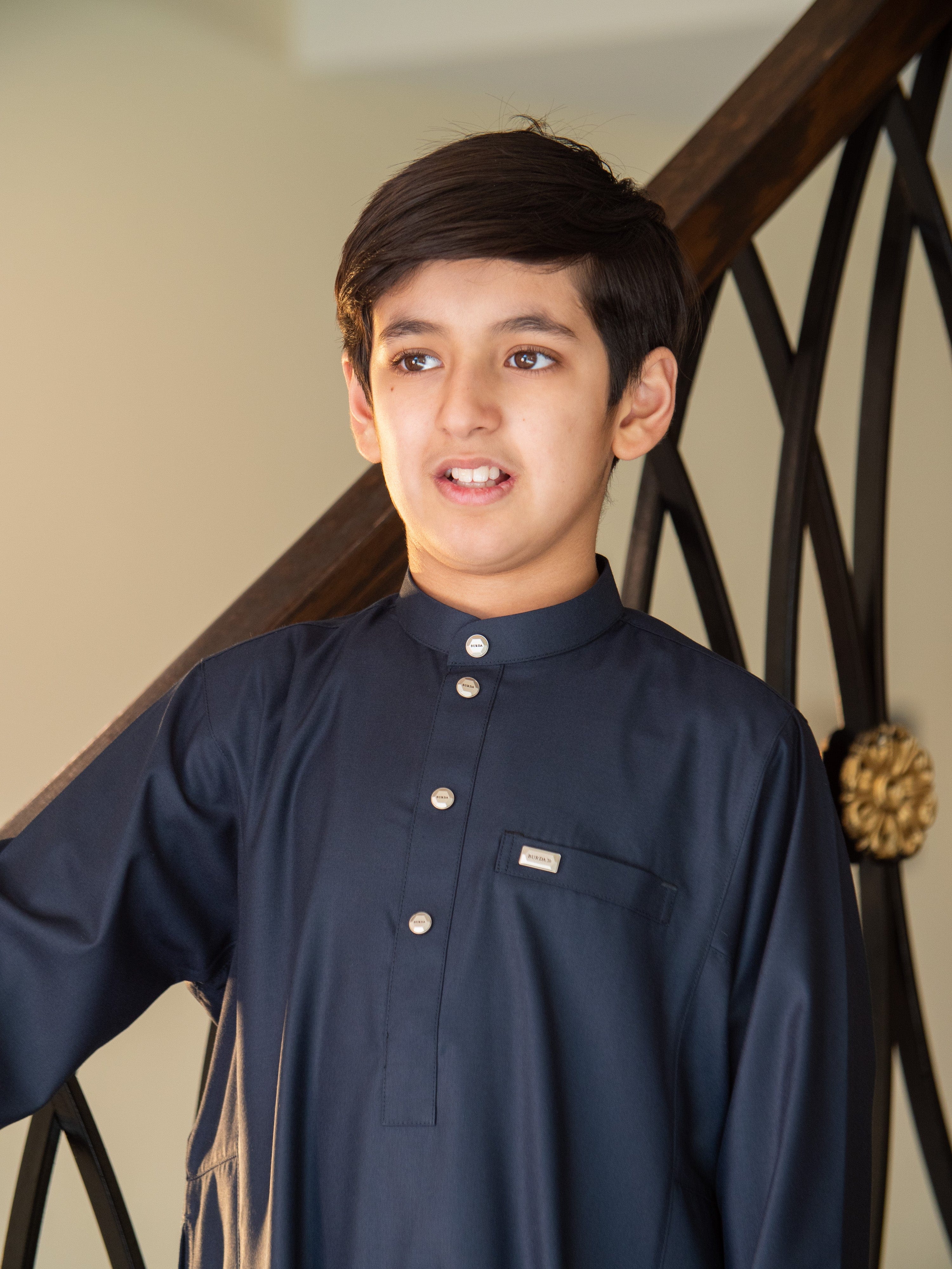 burdaclothing Kids Thobe 110B Navy Blue (Father & Son)