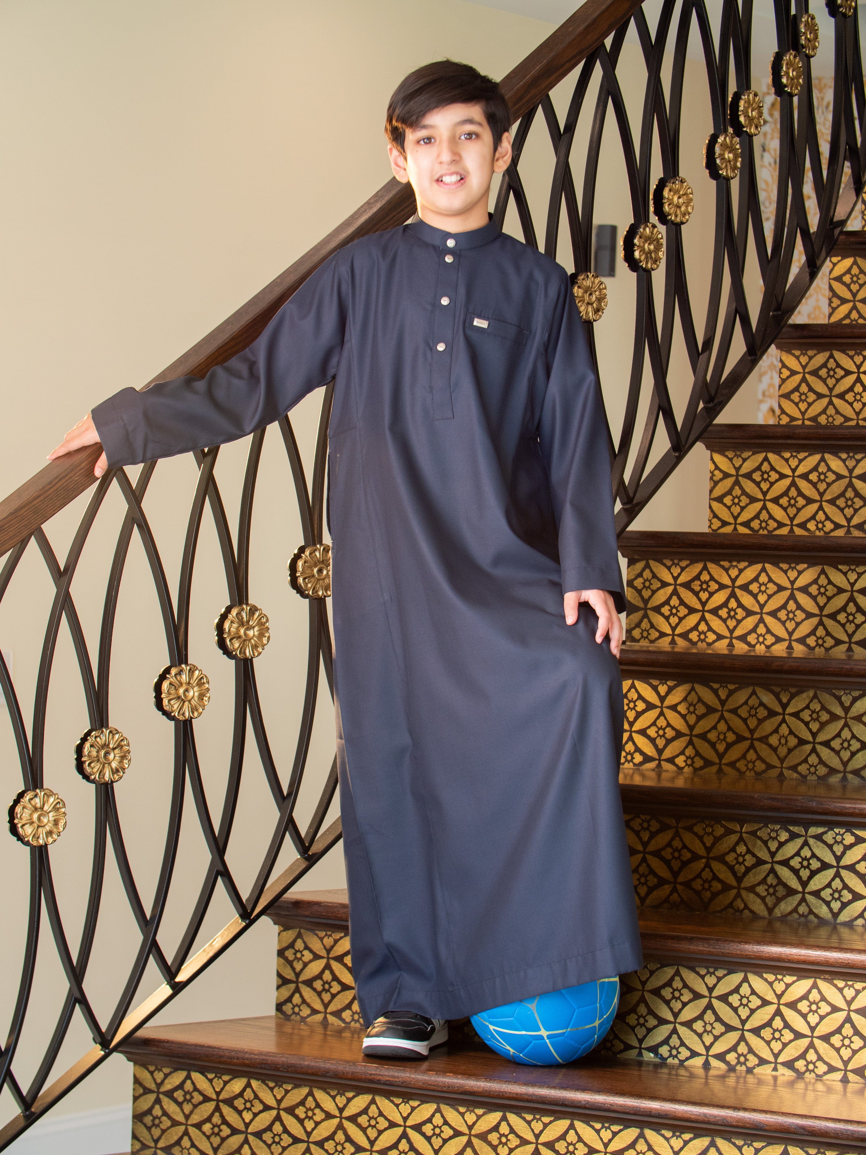 burdaclothing Kids Thobe 110B Navy Blue (Father & Son)