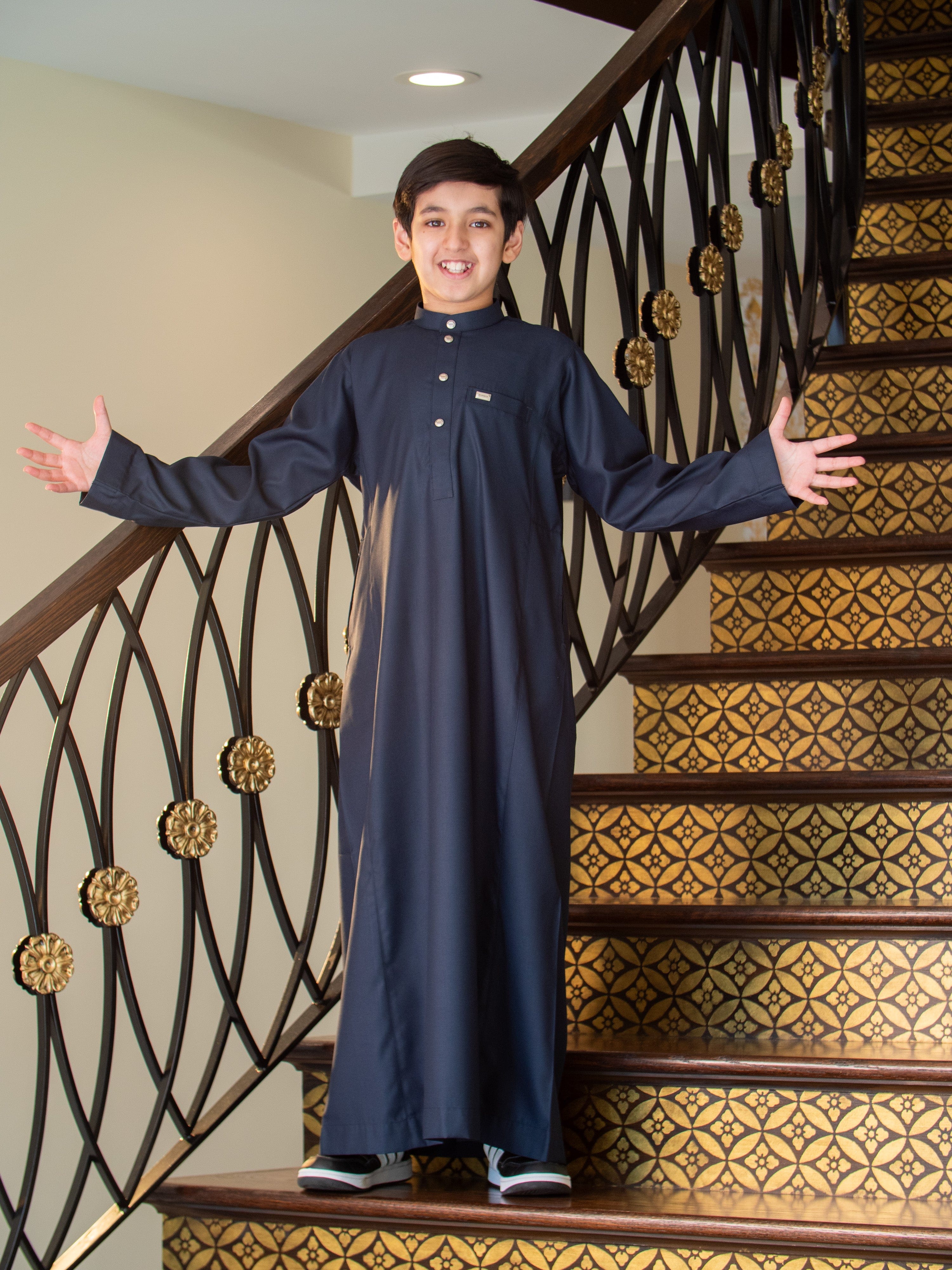 burdaclothing Kids Thobe 110B Navy Blue (Father & Son)