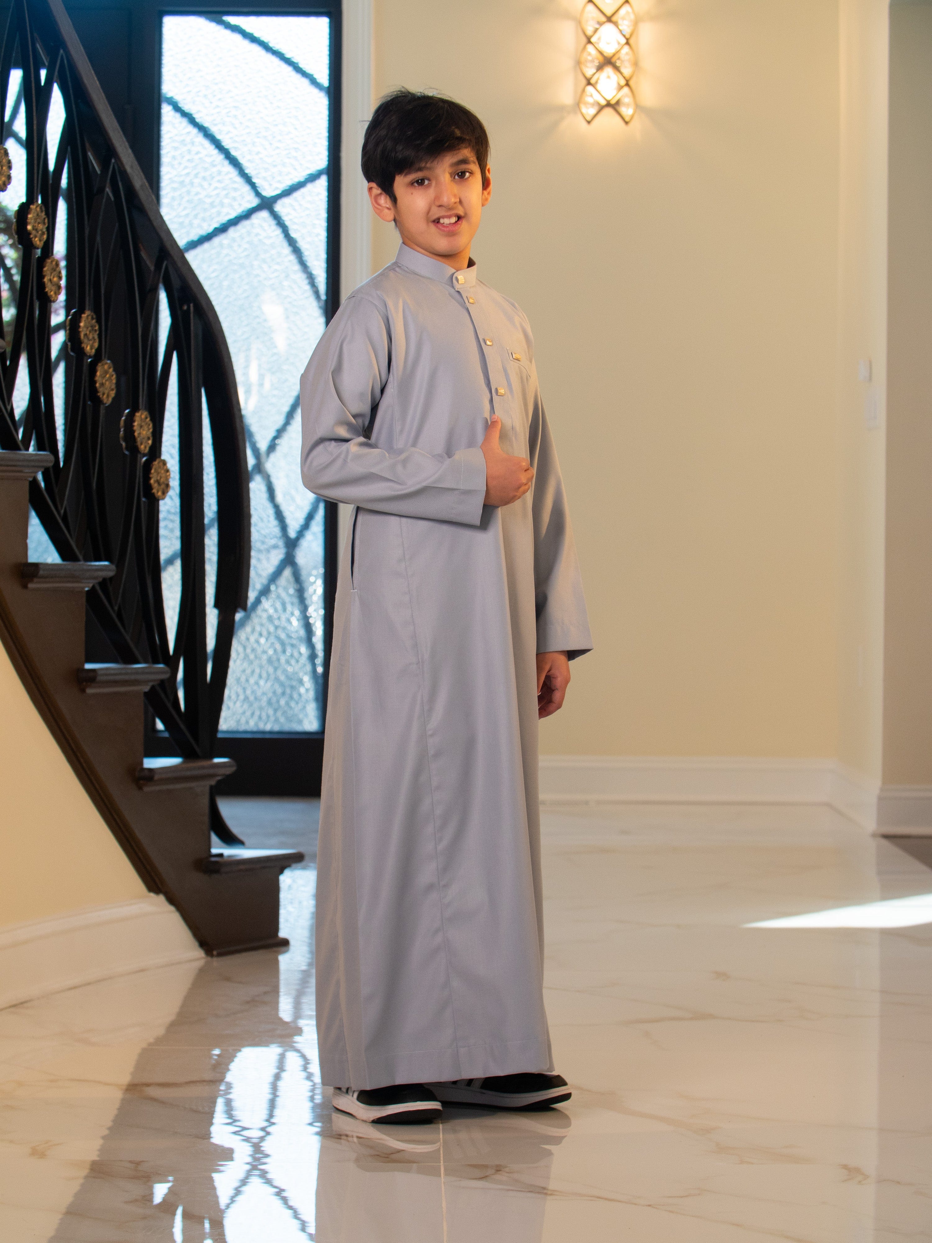 burdaclothing Kids Thobe 110C Gray (Father & Son)