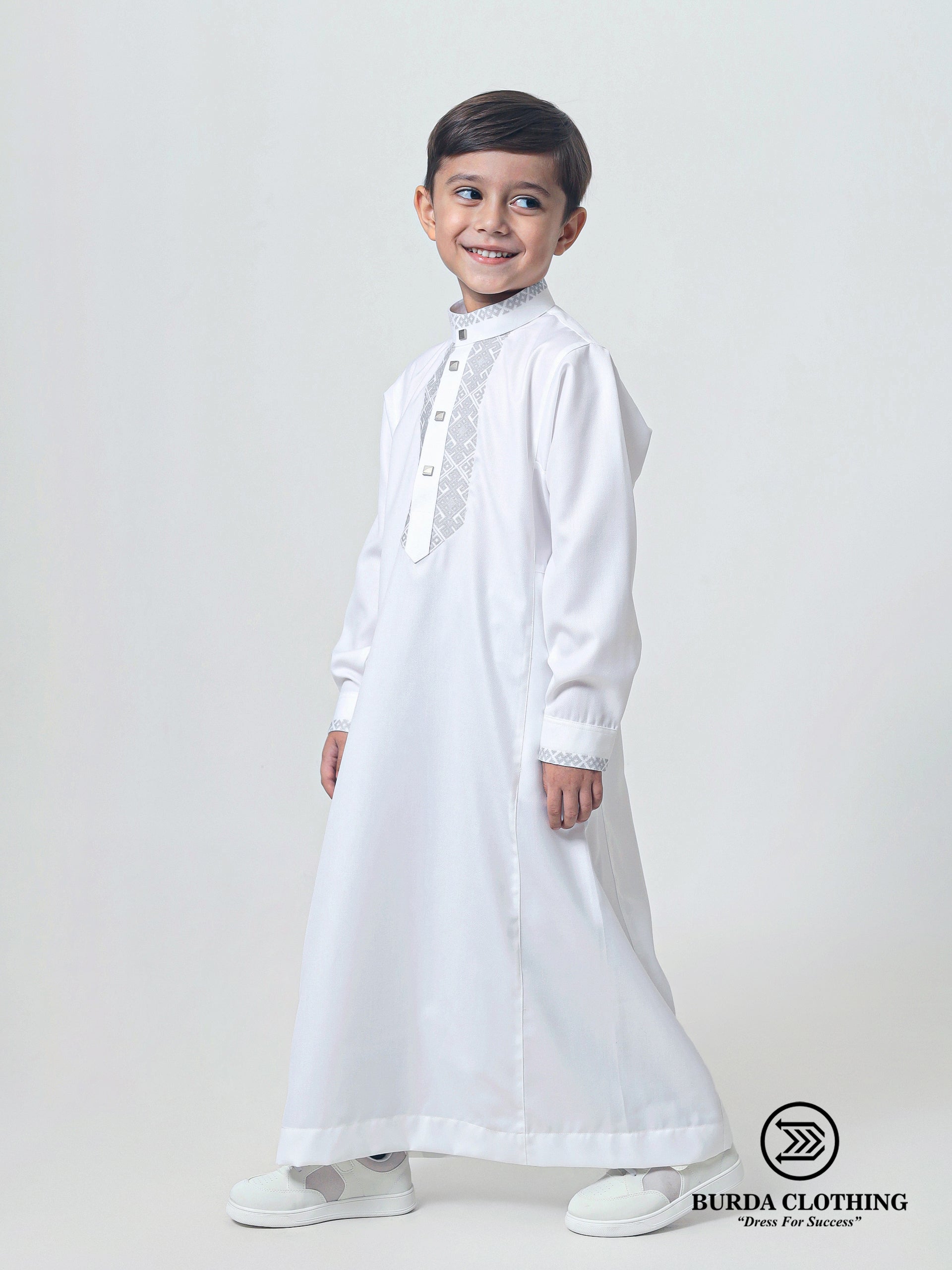 Kids Thobe 313 White by Burdaclothing