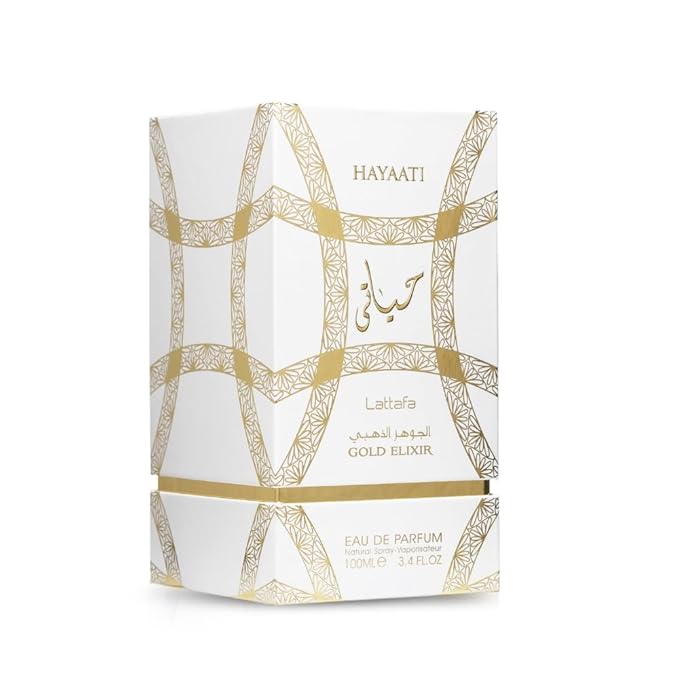 Burdaclothing Lattafa Hayaati Gold Elixir Eau De Parfum Spray for Unisex, 3.4 Ounce