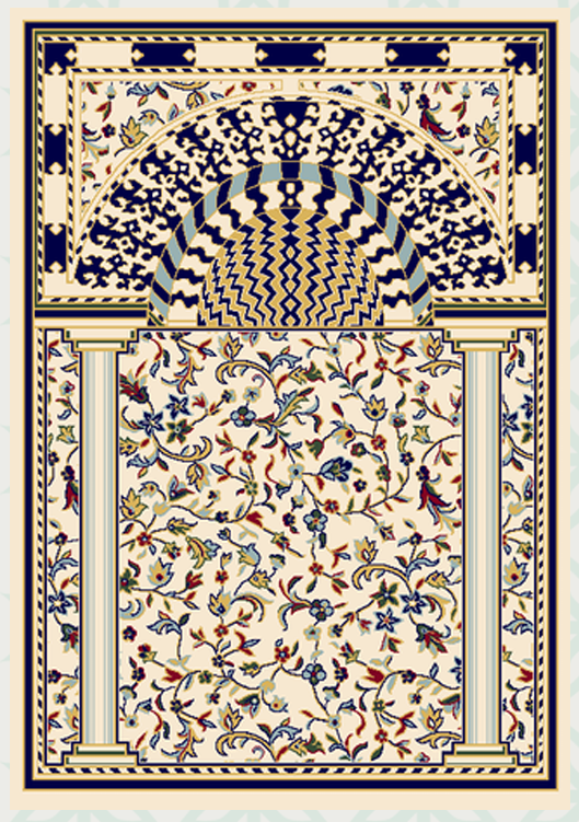 Medina 3D Carpet 1122-Cream by Burdaclothing