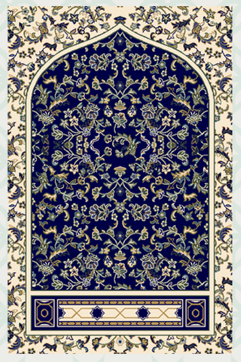 Medina Classic Carpet 0346-Navy by Burdaclothing