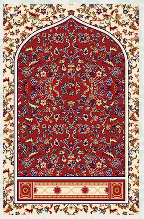 Medina Classic Carpet 0346-Red by Burdaclothing