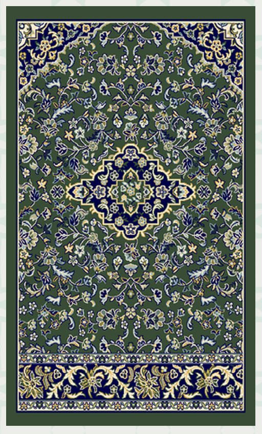 Medina Quba Carpet 2312-Green by Burdaclothing