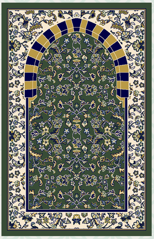 Medina Rawda Carpet 2443-Green by Burdaclothing