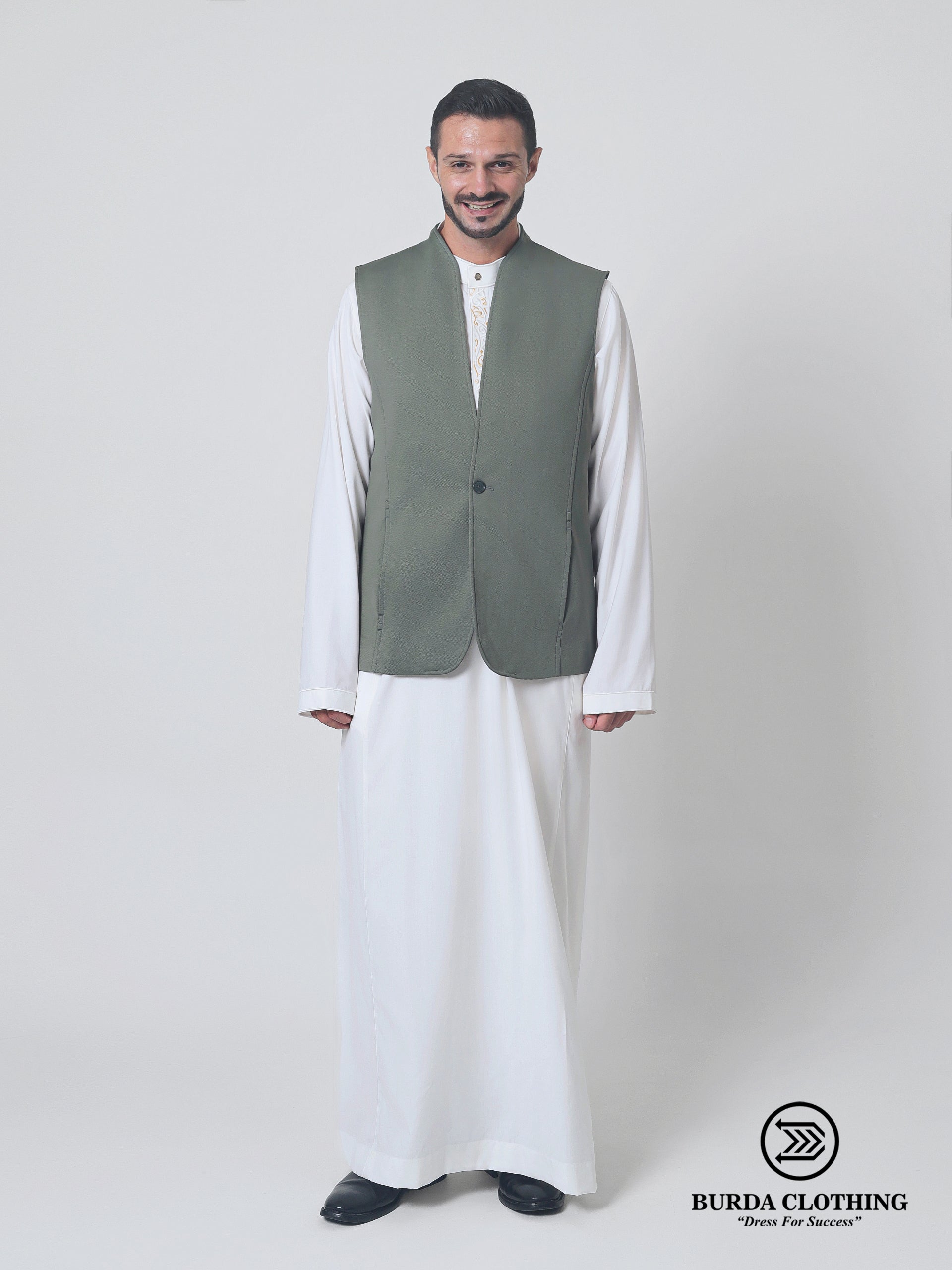 Mens Waistcoat- Lime Green by Burdaclothing