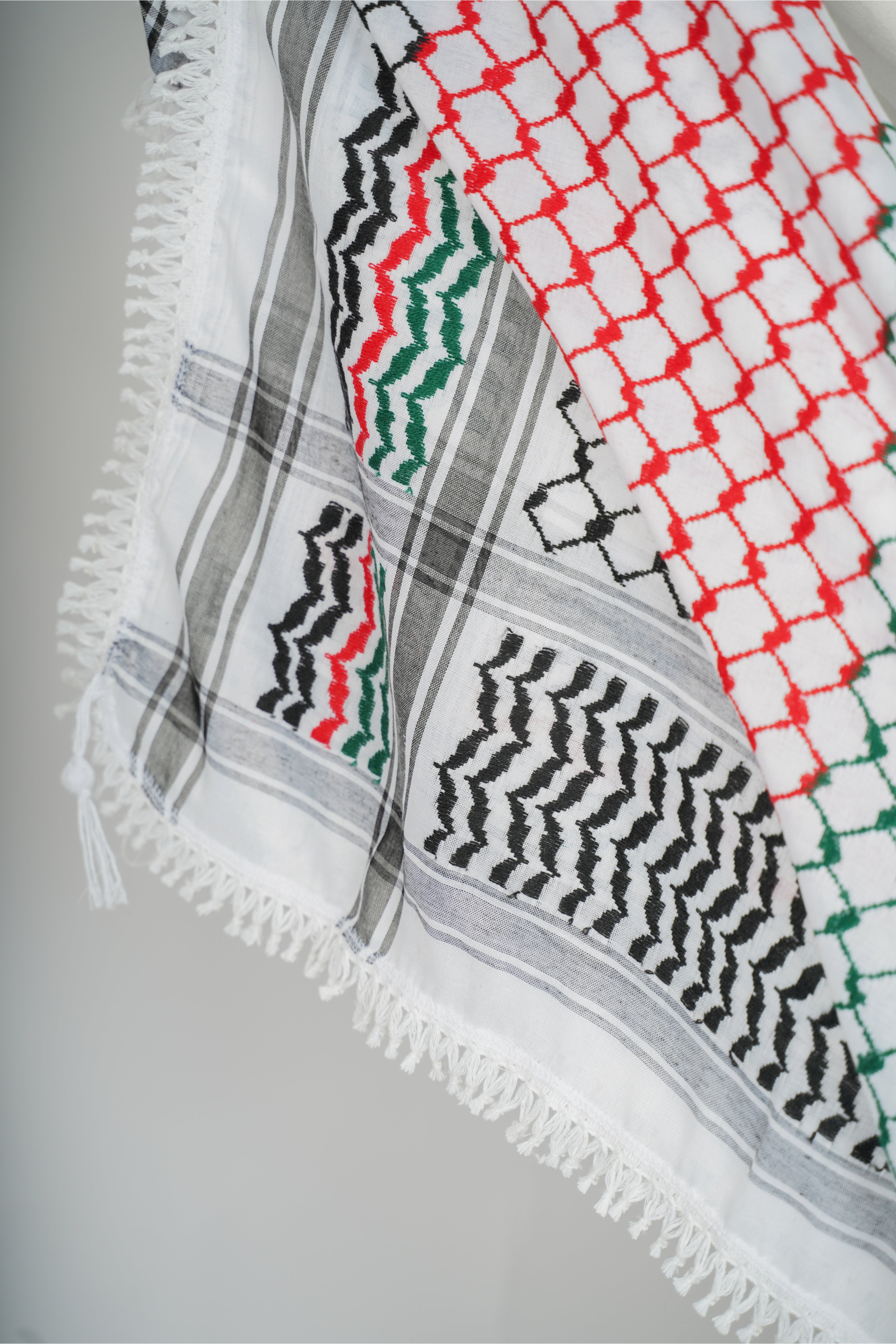 Multicolor Nablus Kufiya by Burdaclothing