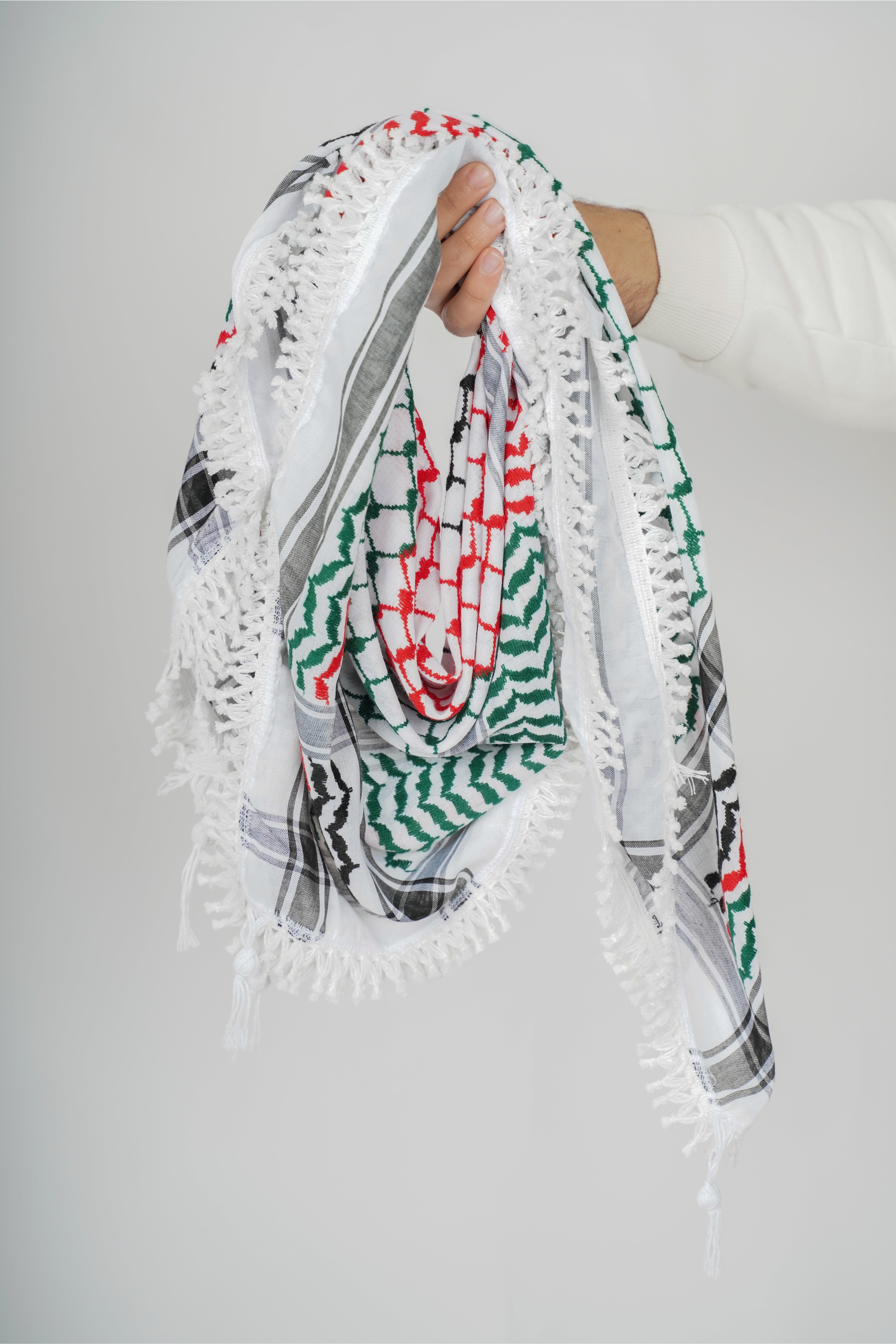 Multicolor Nablus Kufiya by Burdaclothing