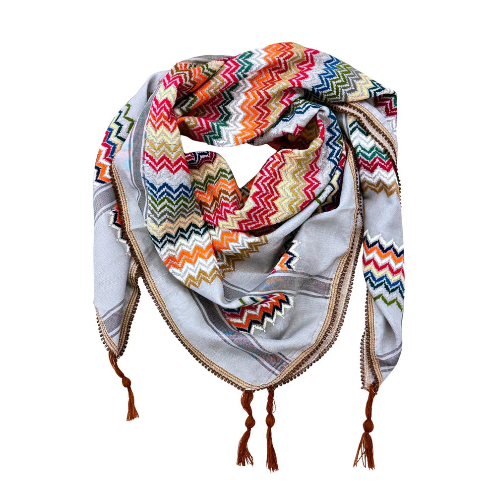 Nablus Kufiya Sea wave Gaza by Burdaclothing