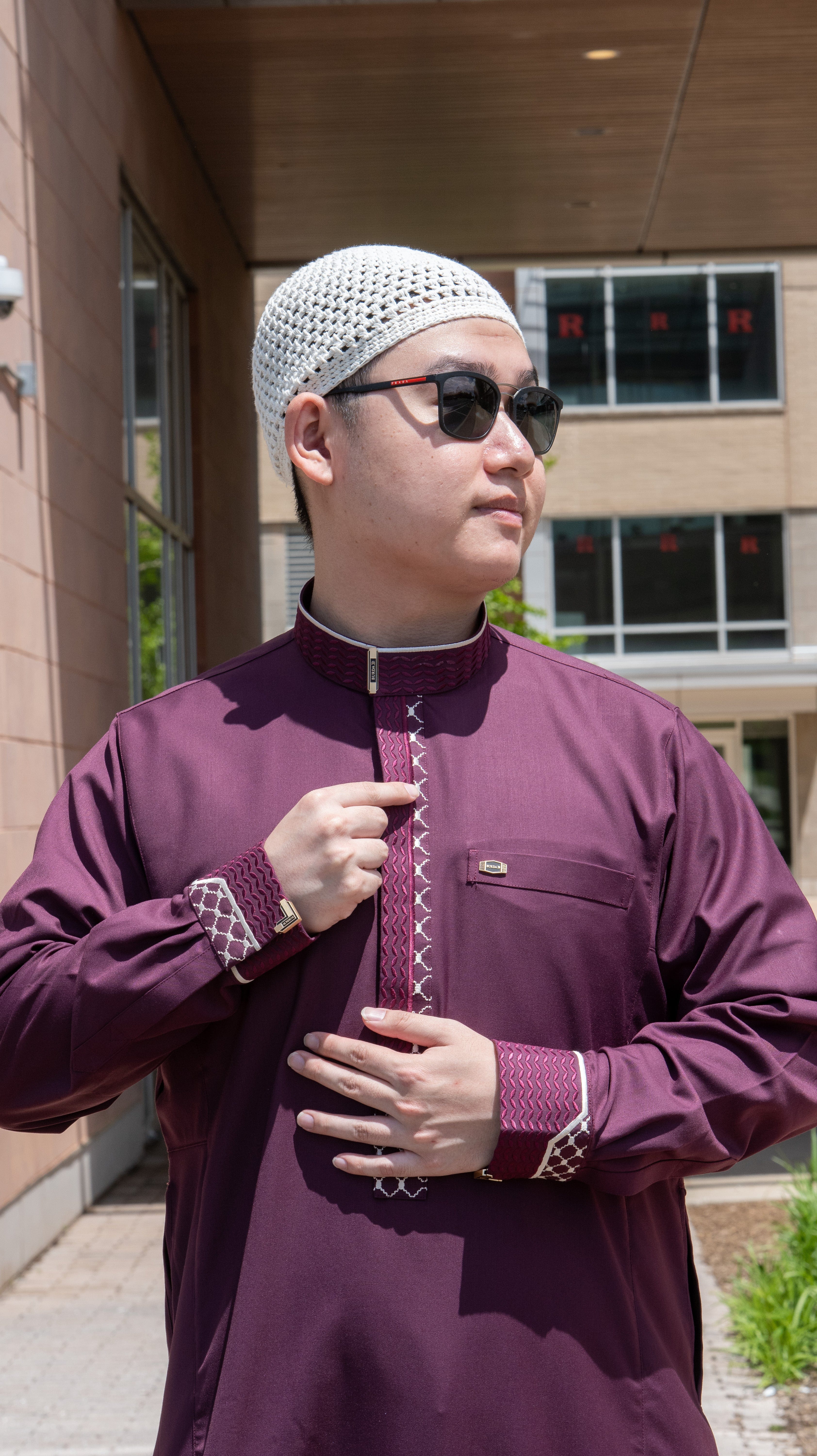 Burdaclothing Palestine Kufiya Premium Thobe 109