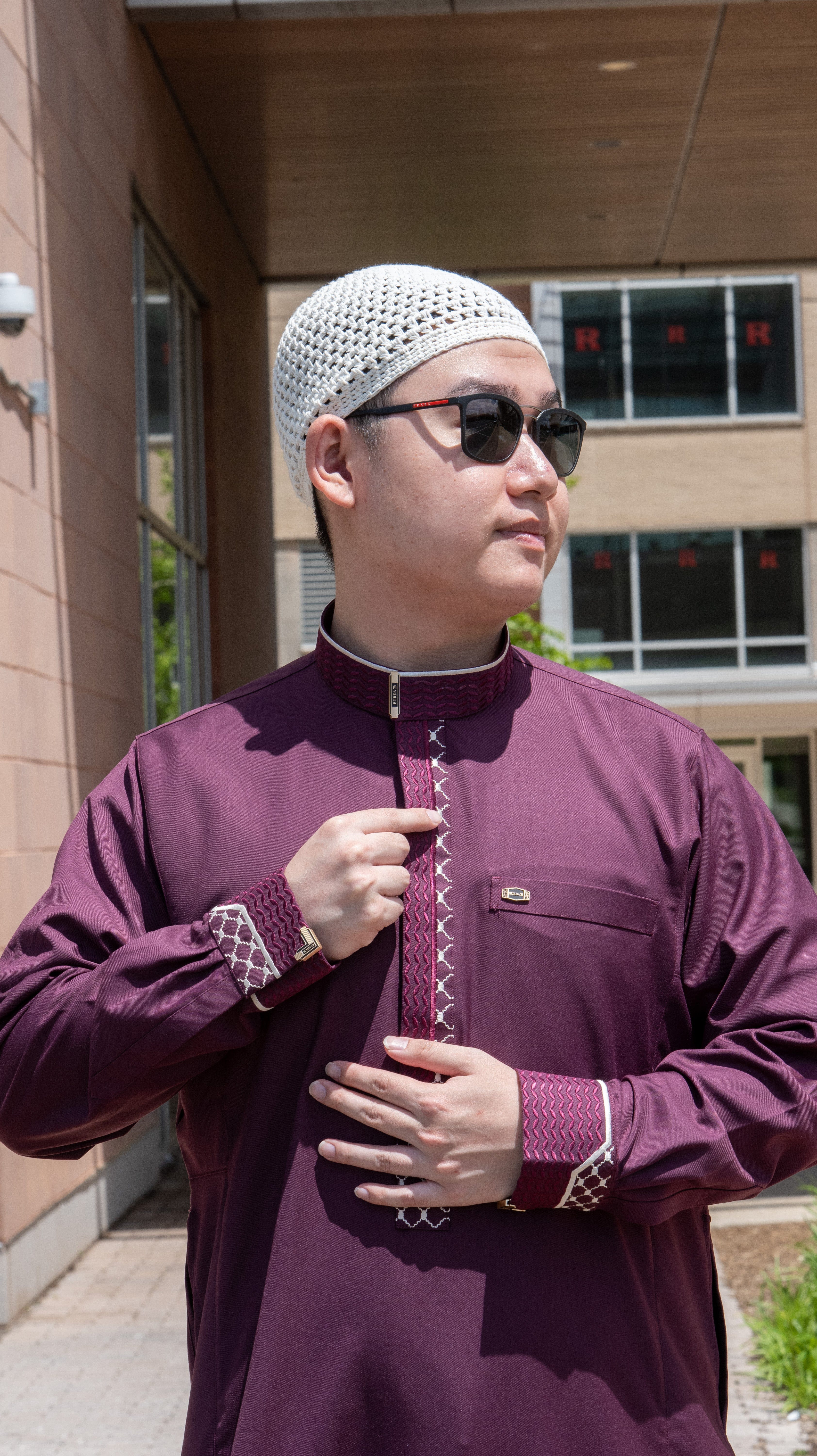 Burdaclothing Palestine Kufiya Premium Thobe 109