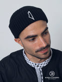 Palestine Map Folded  Beanie Black by Burdaclothing