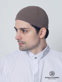 Premium Skull Kufi 04 Brown by Burdaclothing