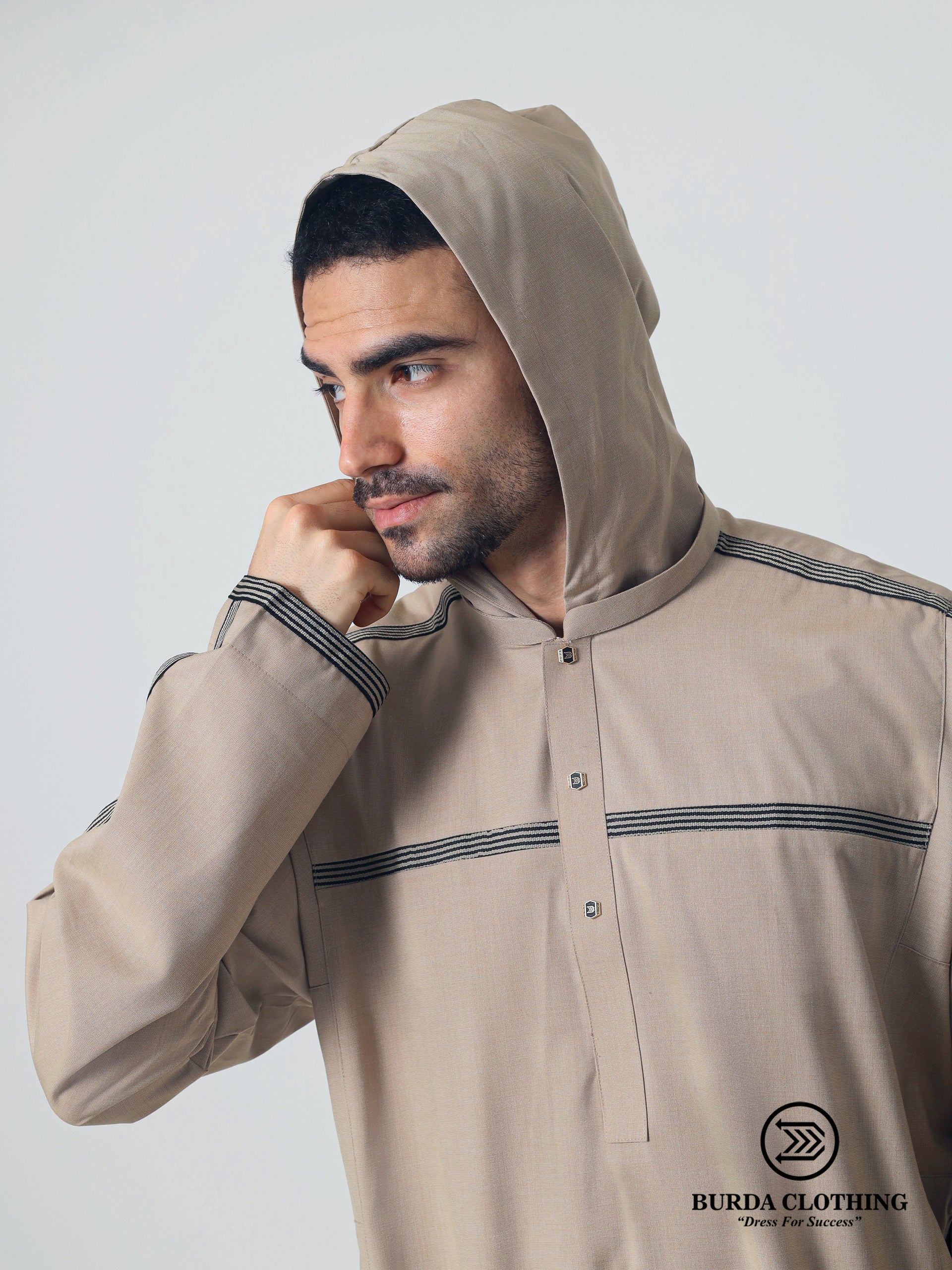 Premium Thobe 210 Gold Hoodie by Burdaclothing