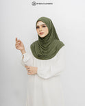 Pull on Hijab (Jersey) Dark Green by Burdaclothing