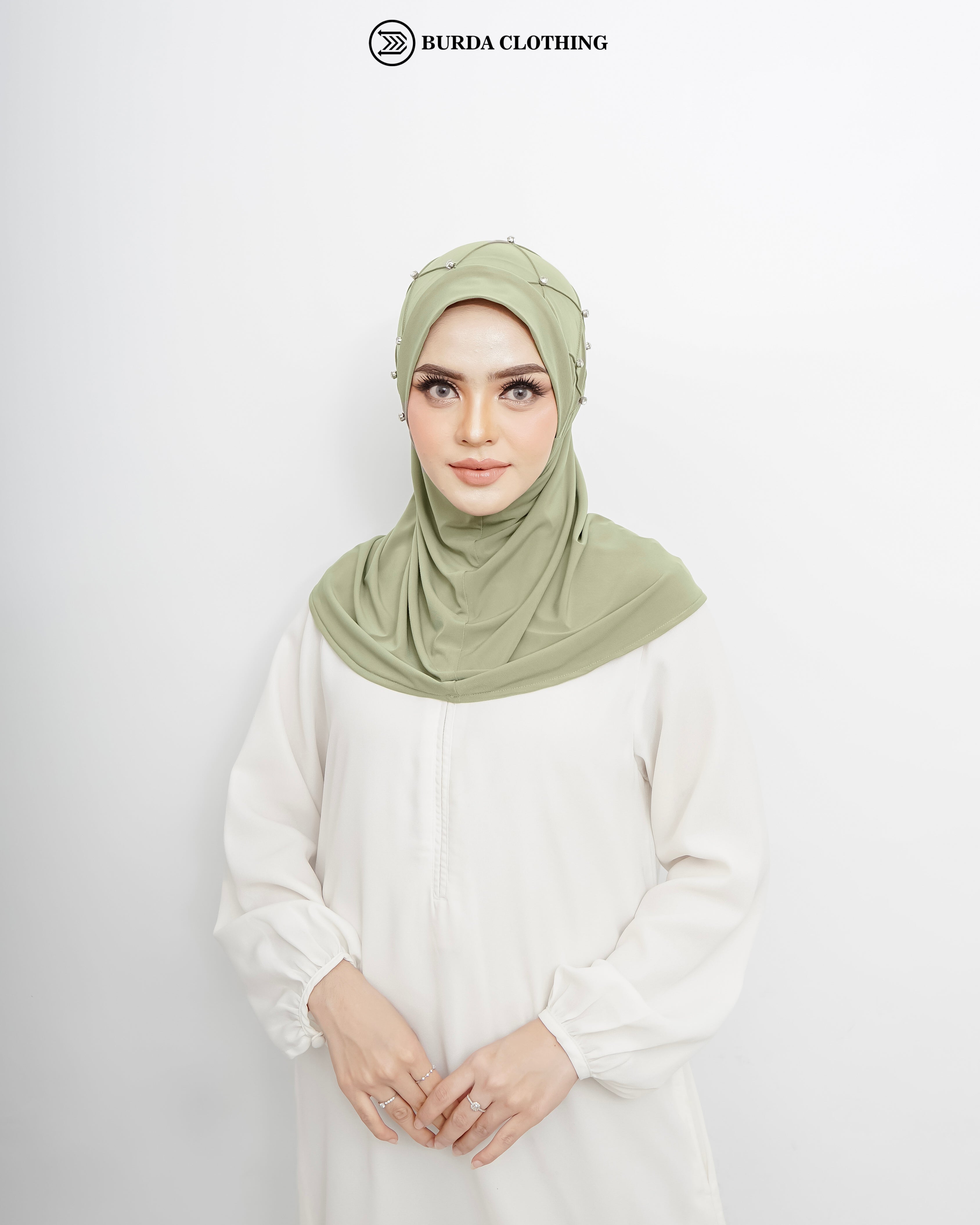 Pull on Hijab with stone (Jersey) by Burdaclothing