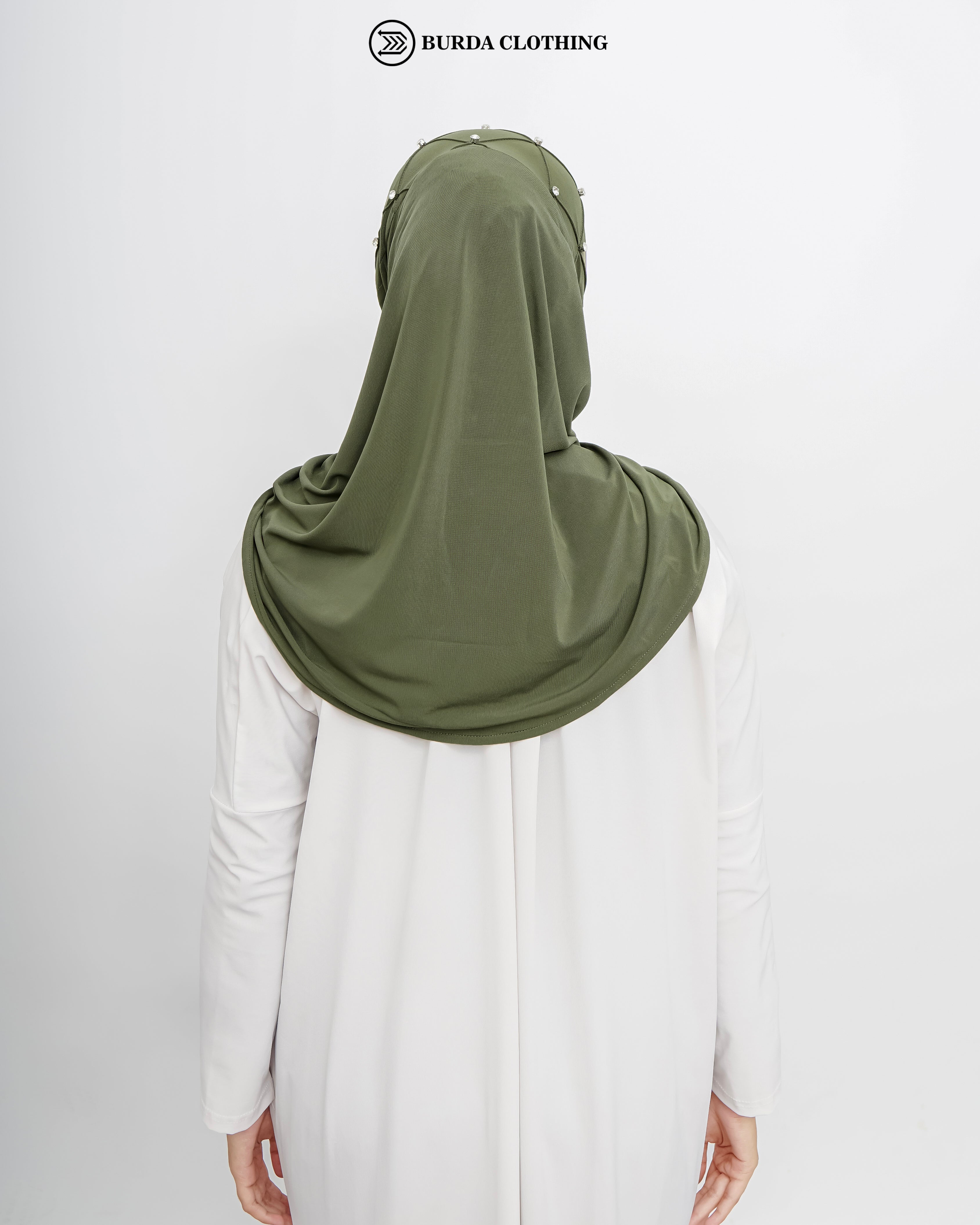 Pull on Hijab with stone (Jersey) by Burdaclothing