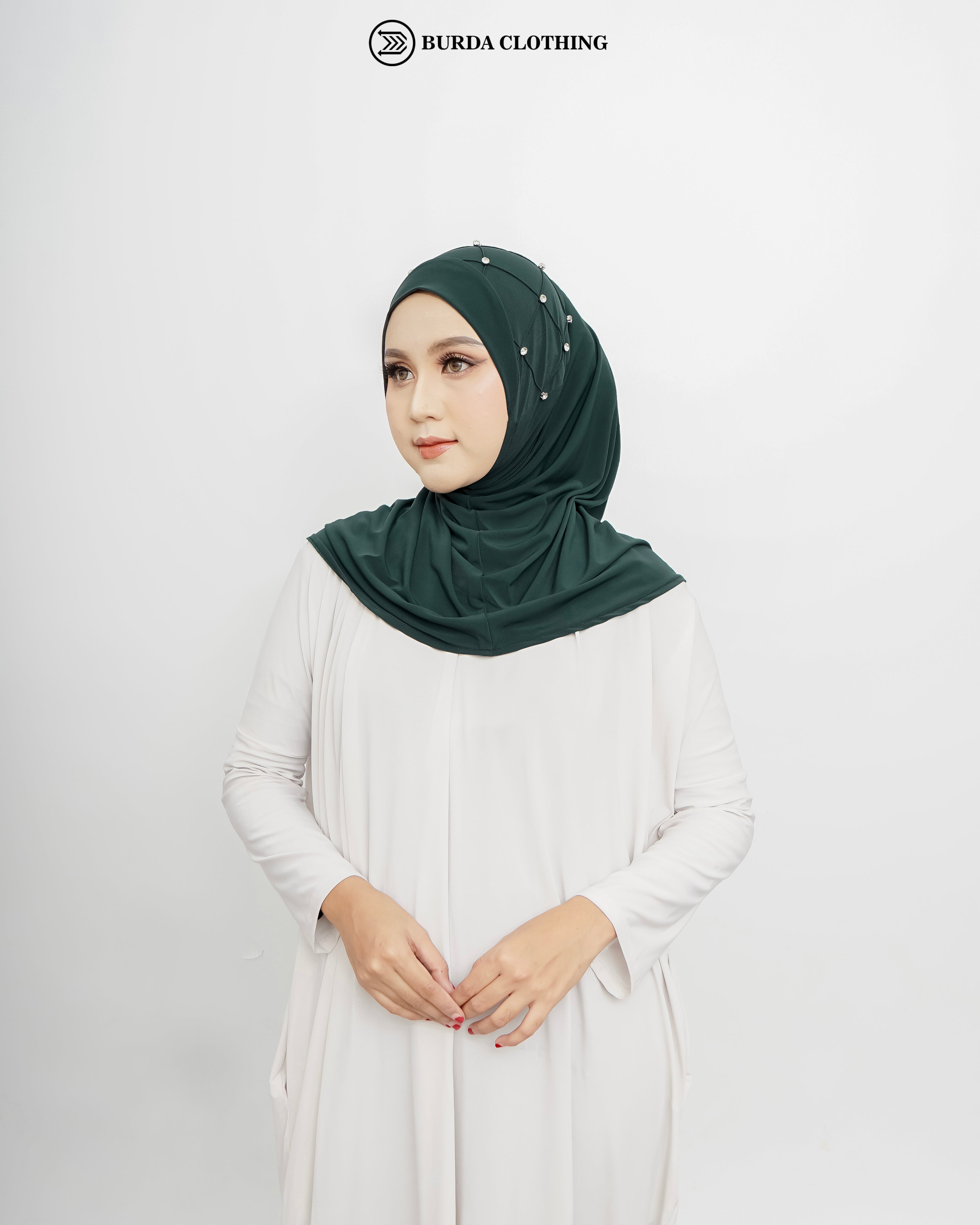 Pull on Hijab with stone (Jersey) by Burdaclothing
