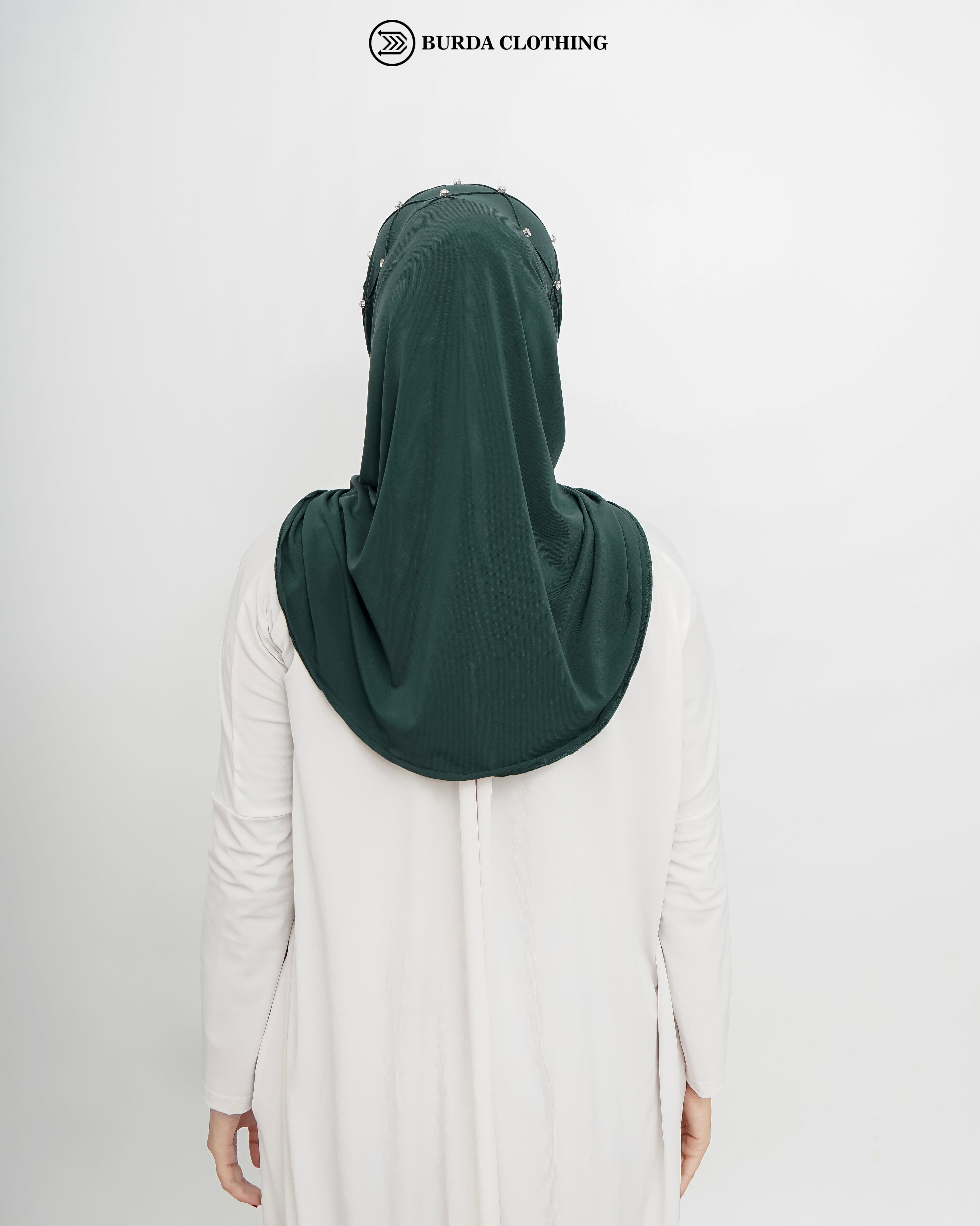Pull on Hijab with stone (Jersey) by Burdaclothing