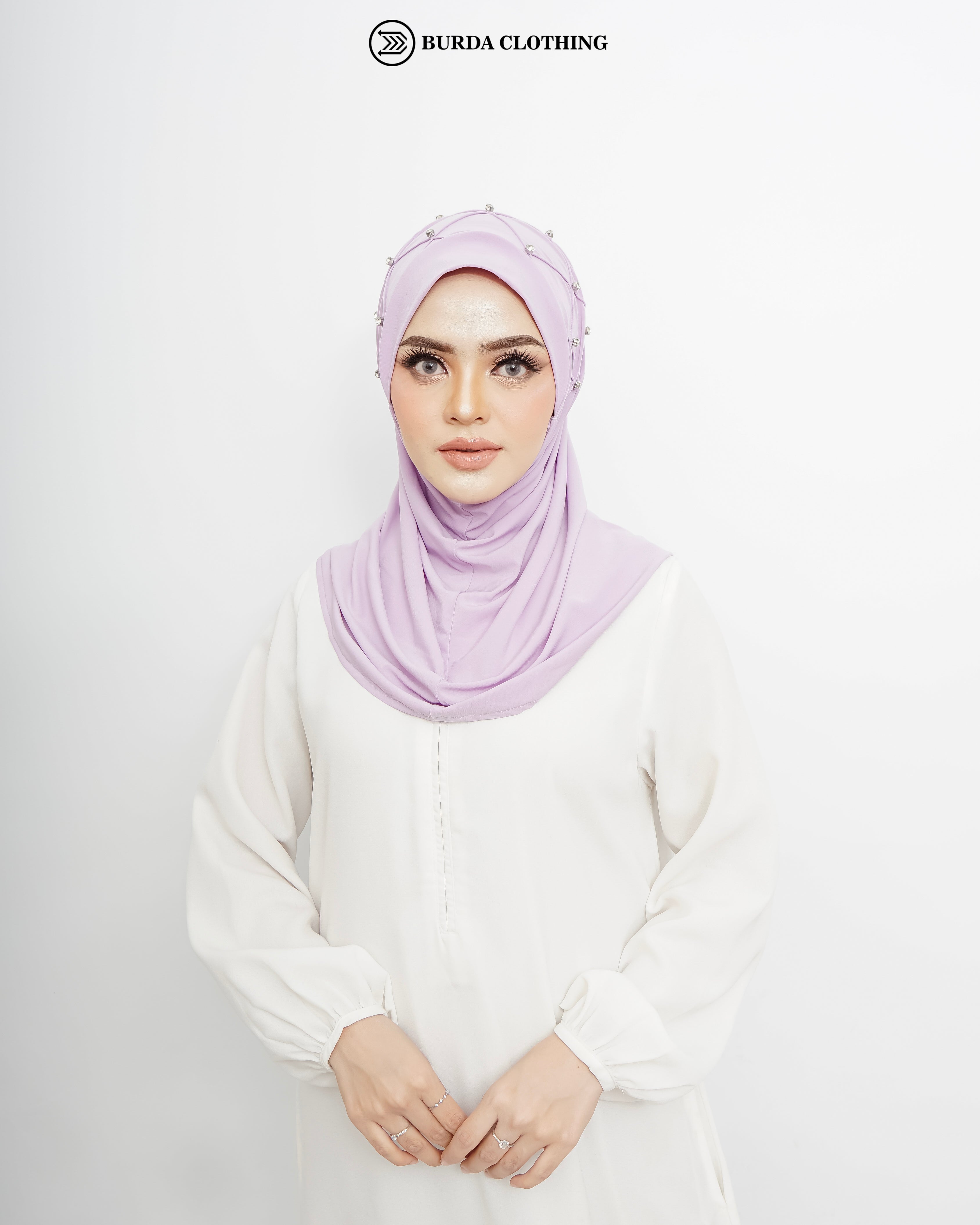Pull on Hijab with stone (Jersey) by Burdaclothing