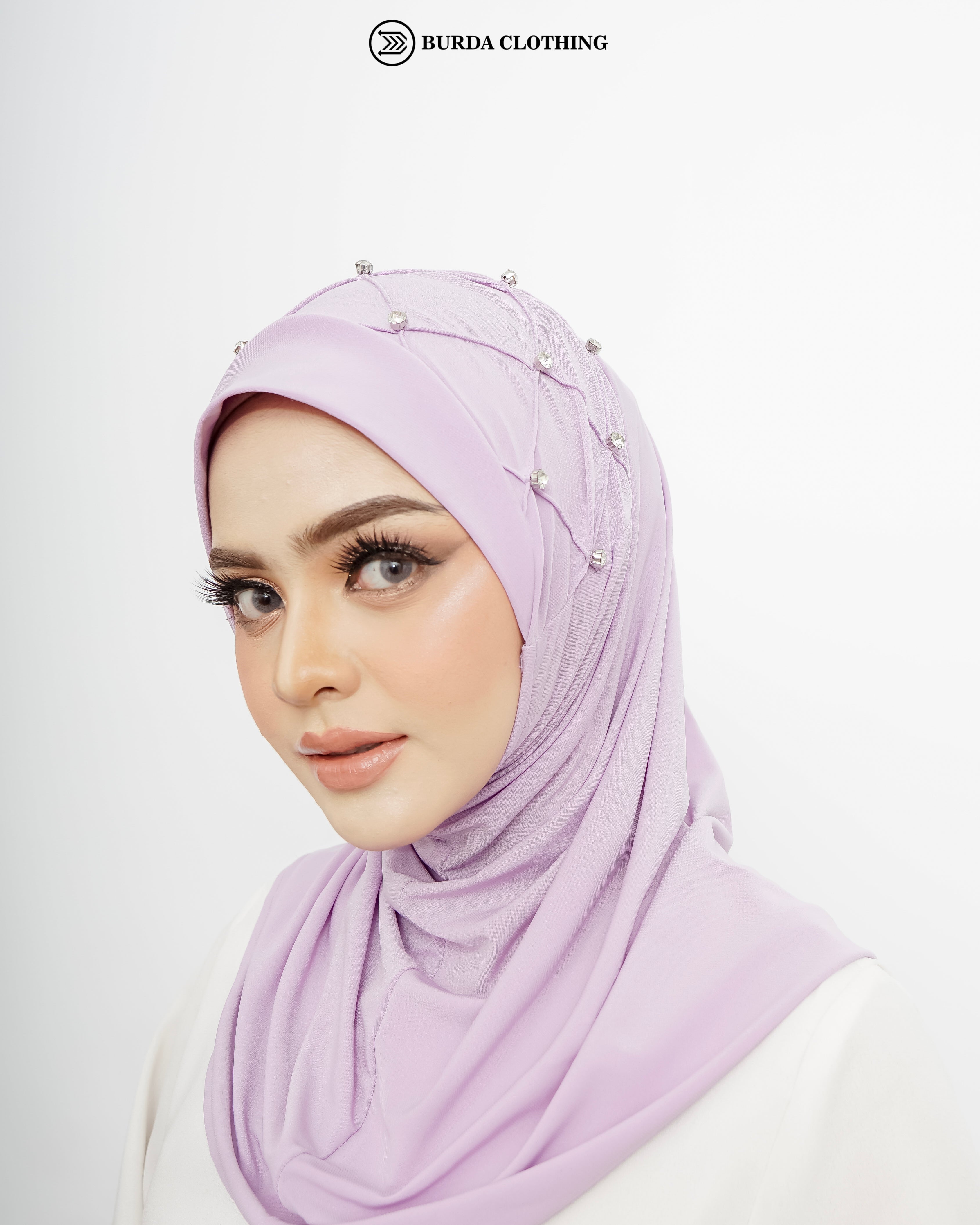 Pull on Hijab with stone (Jersey) by Burdaclothing