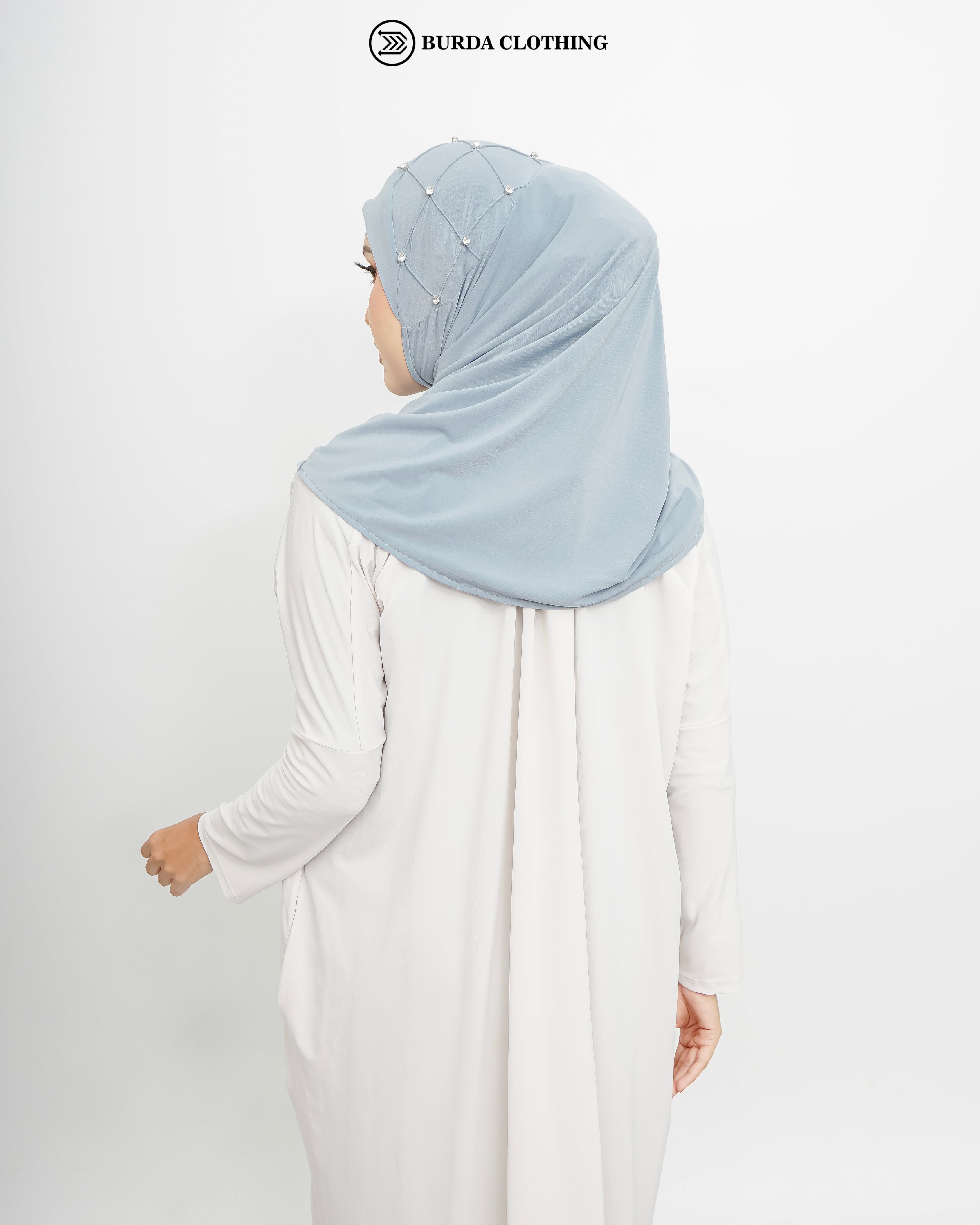 Pull on Hijab with stone (Jersey) by Burdaclothing