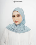 Pull on Hijab with stone (Jersey) Light blue by Burdaclothing