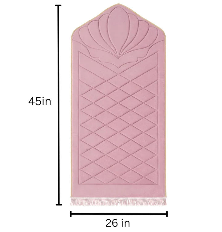 Quilted Foldable Foam Velvet Prayer Rug by Burdaclothing