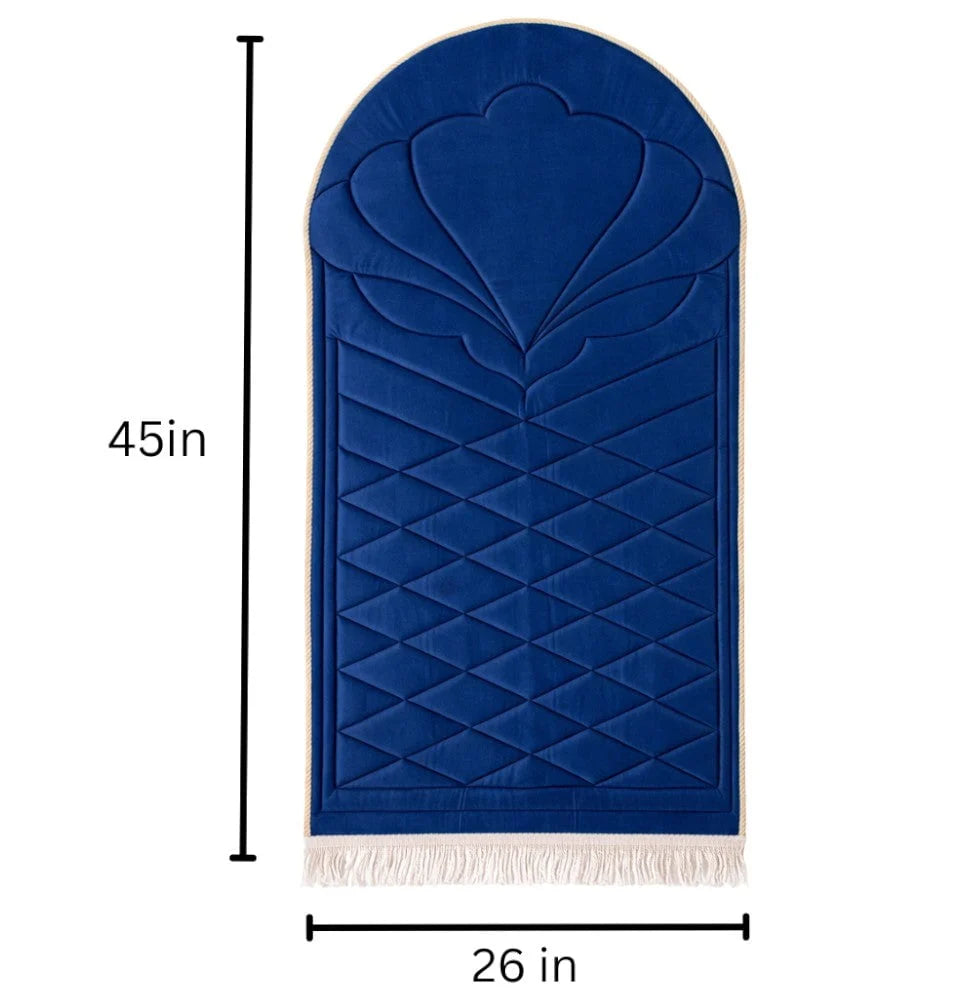 Quilted Foldable Foam Velvet Prayer Rug by Burdaclothing