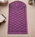 Quilted Foldable Foam Velvet Prayer Rug Purple by Burdaclothing