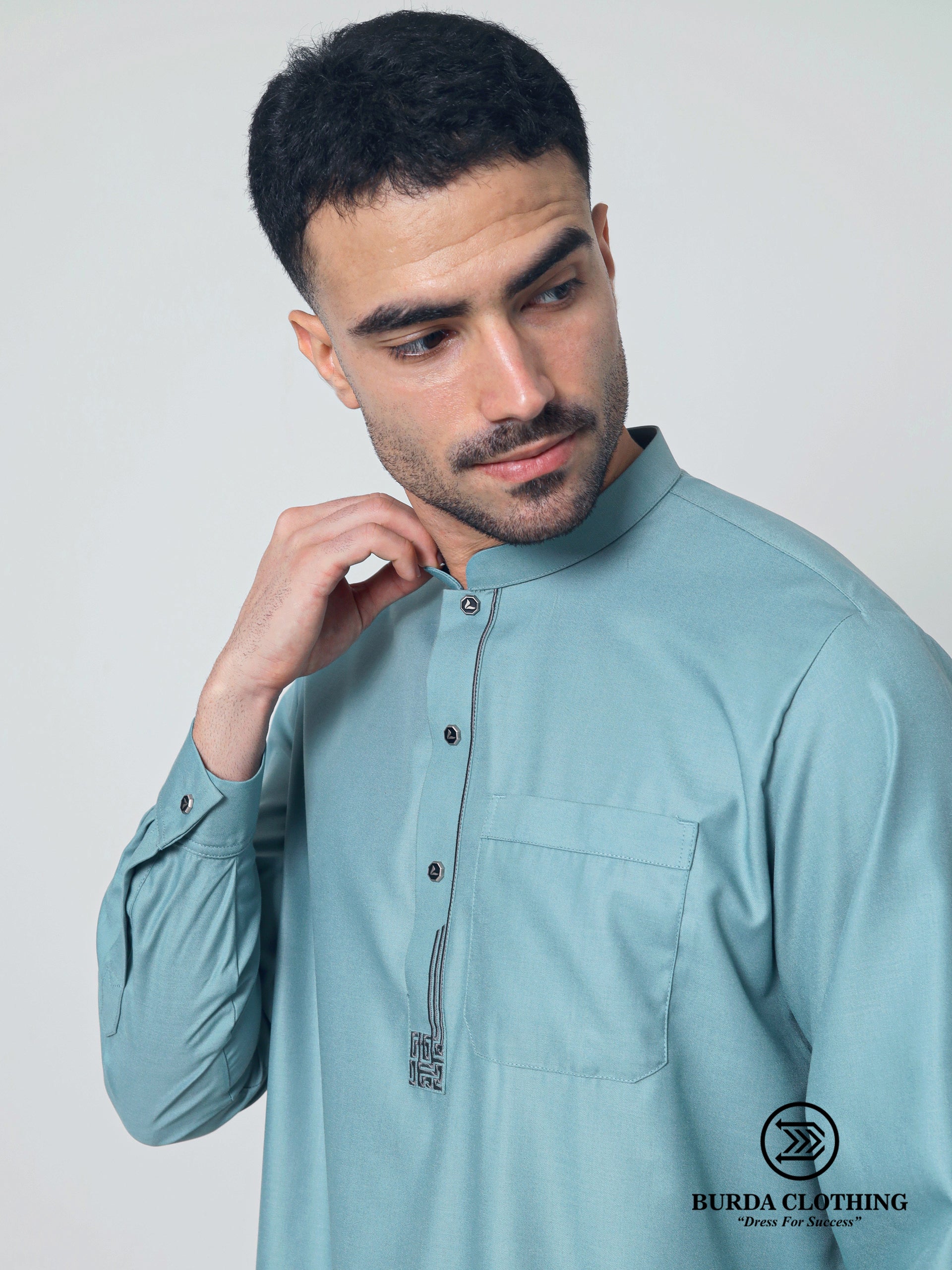 Short Kurta 004 Sea Blue by burdaclothing