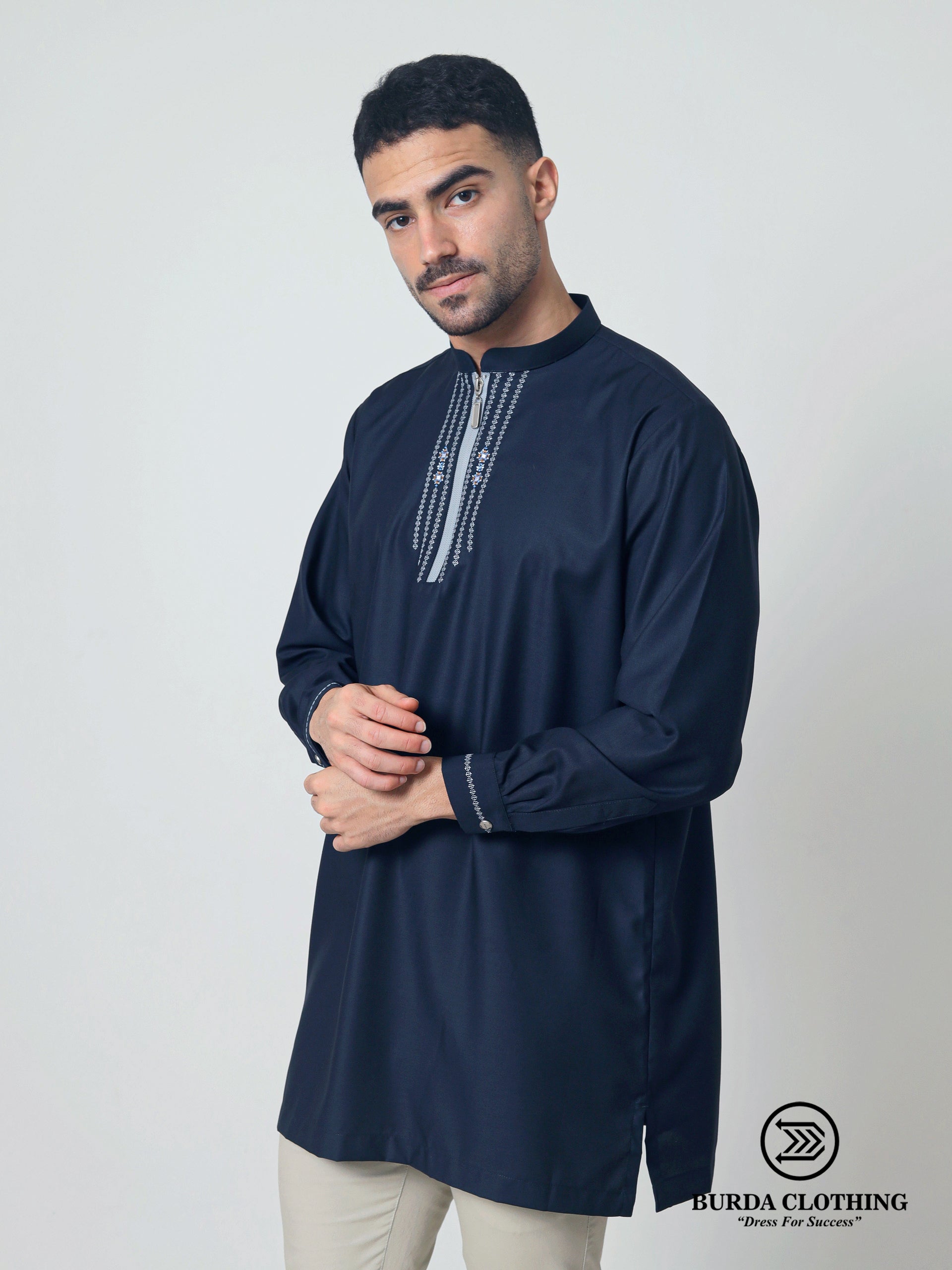 Short Kurta 011 Navy Blue by burdaclothing