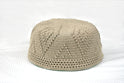 Skull Knit Cotton Kufi Beige by Burdaclothing