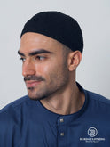 Skull Knit Cotton Kufi Black by Burdaclothing