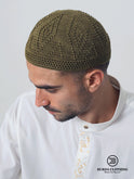 Skull Knit Cotton Kufi Dijon Yellow by Burdaclothing
