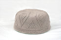 Skull Knit Cotton Kufi Light Beige by Burdaclothing
