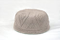 Skull Knit Cotton Kufi Light Beige by Burdaclothing