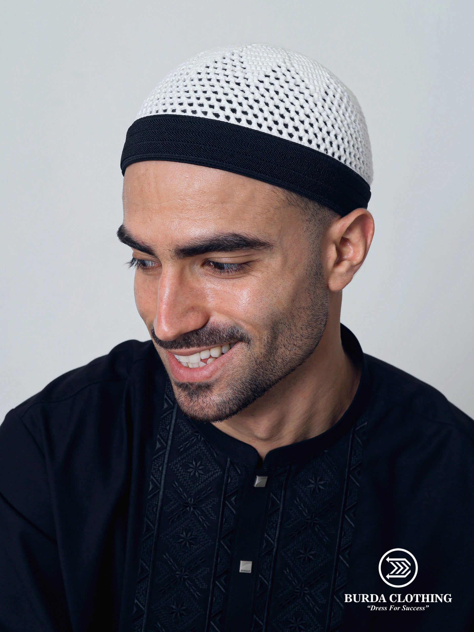 Skull Kufi Kuwaiti/Khaleeji Off White by Burdaclothing