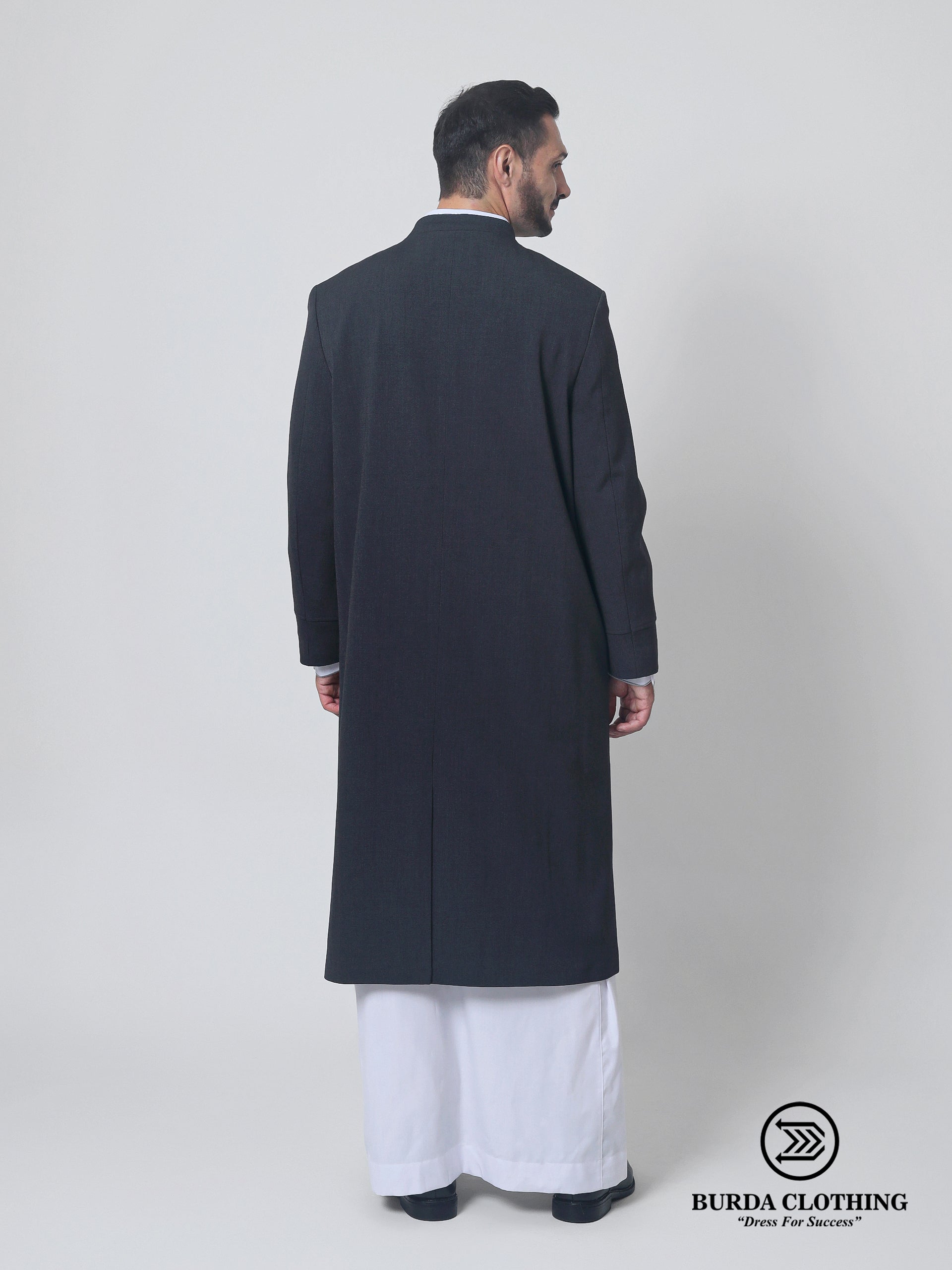 Stealth Gray Overcoat by Burdaclothing
