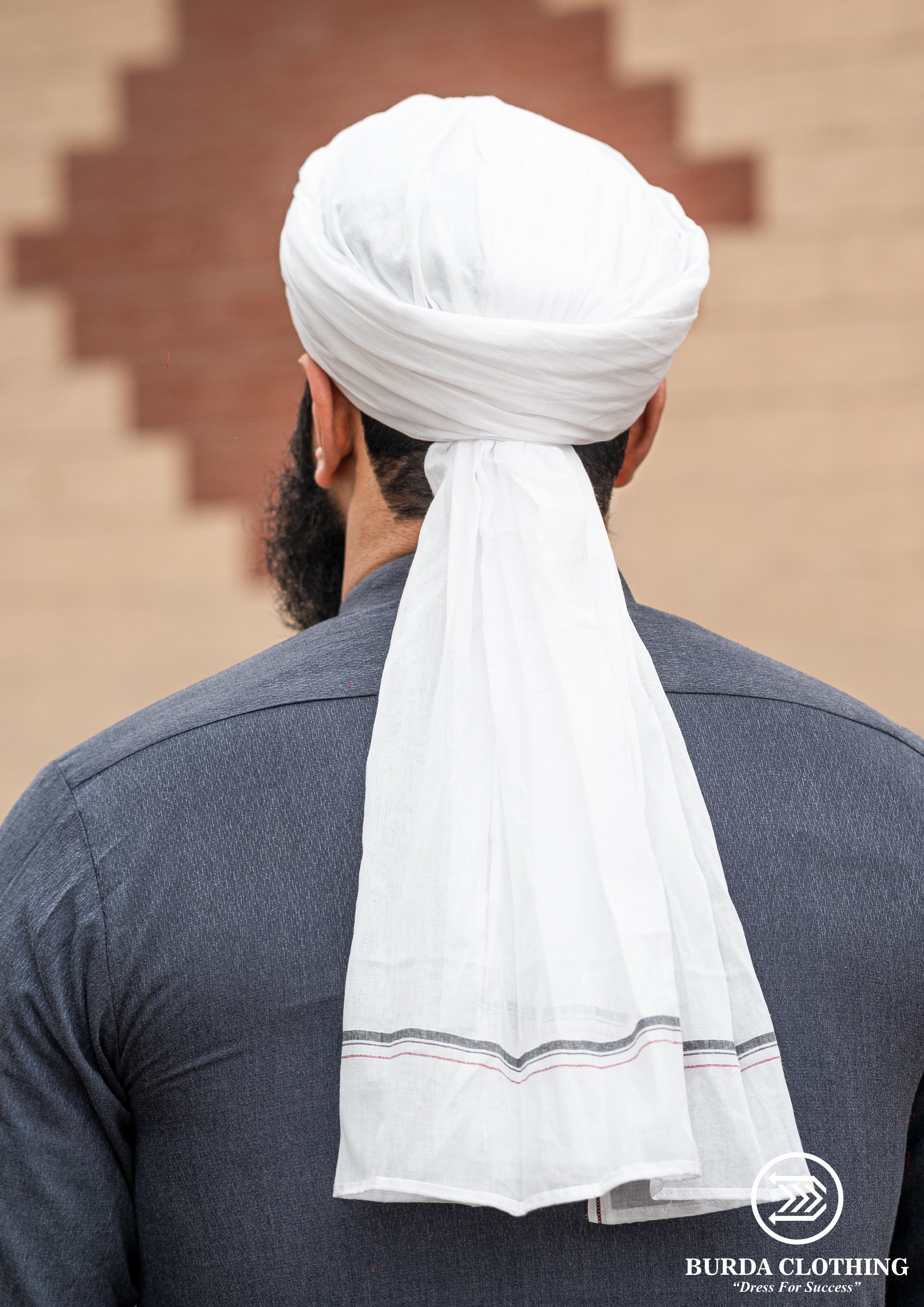 Striped Turbans Gray by Burdaclothing