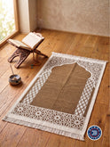 Velvet Prayer Rug Brown by Burdaclothing