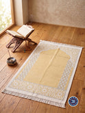 Velvet Prayer Rug Yellow by Burdaclothing