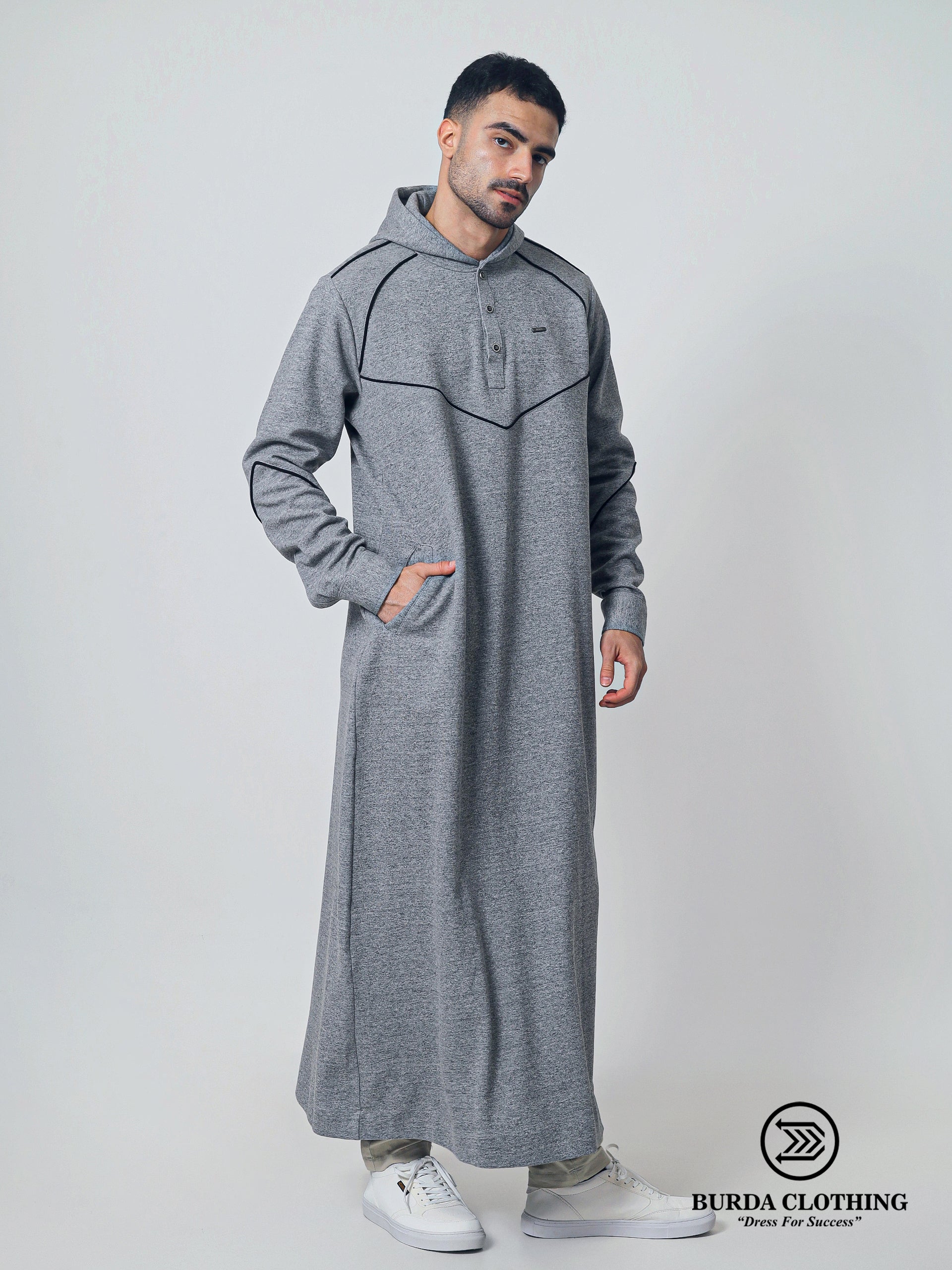 Winter Tech Thobe 321 Gray by Burdaclothing
