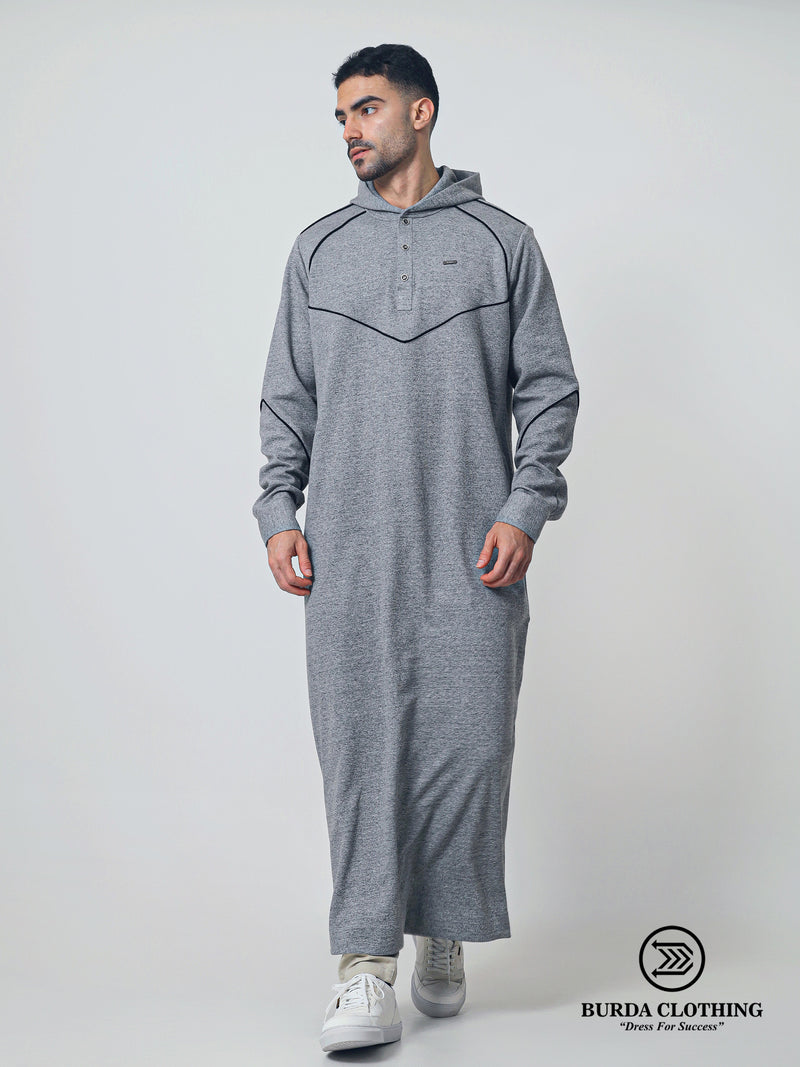 Winter Tech Thobe 321 Gray by Burdaclothing