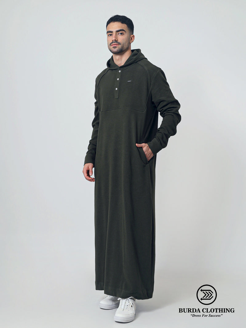 Winter Tech Thobe 324 Green by Burdaclothing